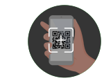 Telefon ikon QR-kóddal