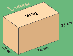L rekesz - 20 kg-os csomag
