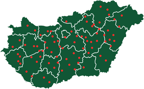 Magyarország csomagautómata térképe
