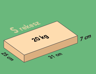 S rekesz - 20 kg-os csomag